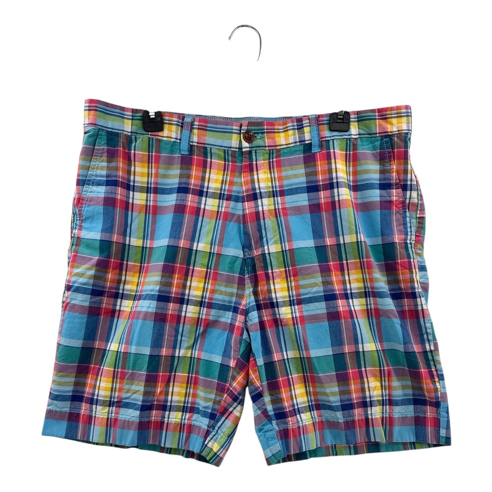 Tommy Hilfiger Men's Plaid Shorts Size‎ 36 Multicolor Cotton Casual